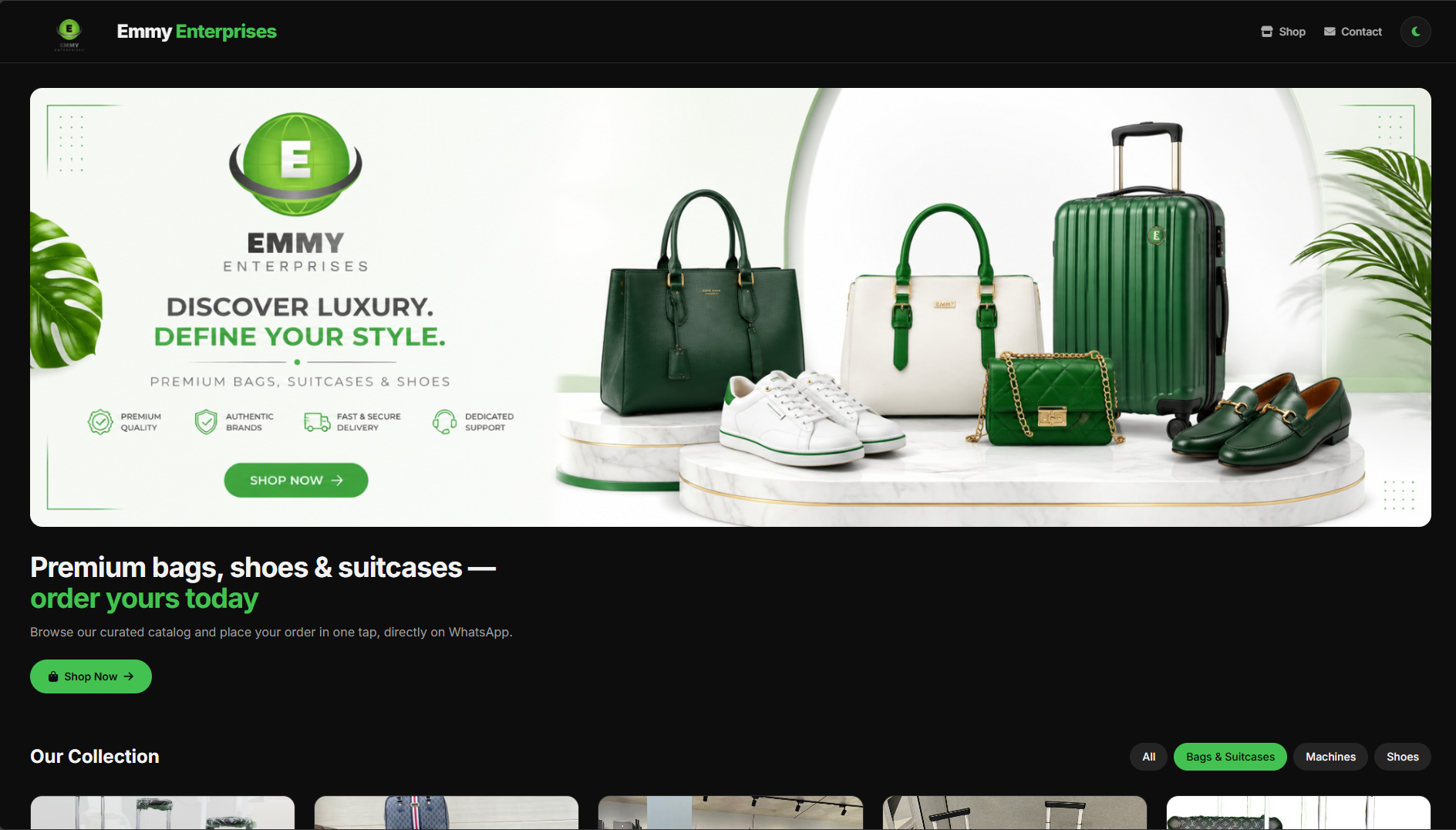 Emmy Enterprises website screenshot